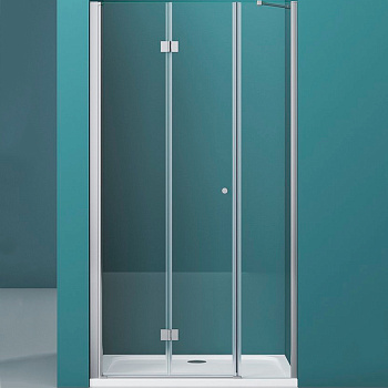 душевая дверь belbagno albano albano-bs-13-60+90-c-cr 150 см профиль хром, стекло прозрачное 