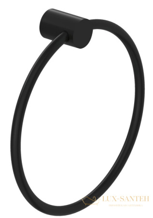 полотенцедержатель-кольцо 200 мм, kludi vela r, 5897839, черный матовый