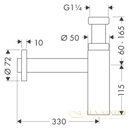 сифон для раковины hansgrohe flowstar s 52105000