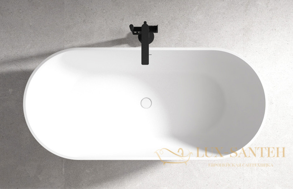 ванна акриловая свободностоящая abber ab9241, белый глянцевый