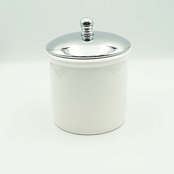 контейнер керамический stil haus nemi 745(39) настольный, хром-белая керамика