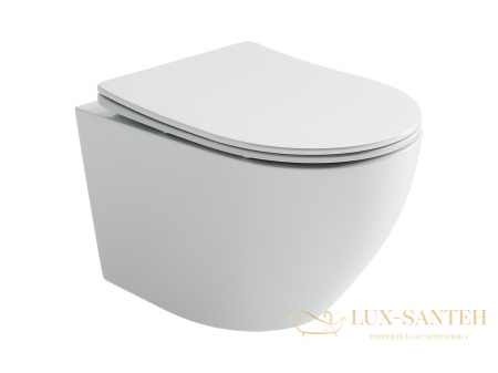унитаз подвесной ceramica nova uno cn11001, безободковый, с сиденьем микролифт, белый