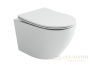 унитаз подвесной ceramica nova uno cn11001, безободковый, с сиденьем микролифт, белый