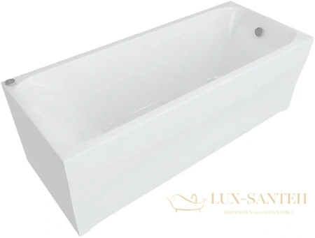 акриловая ванна aquatek альфа 150 alf150-0000043 без гидромассажа, с фронтальным экраном (слив справа)