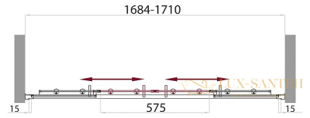 шторка на ванну belbagno uno uno-vf-2-170/145-c-cr 170 см профиль хром, стекло прозрачное 