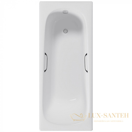 ванна чугунная delice continental 170х70 с отверстиями под ручки dlr230613r, белый глянцевый