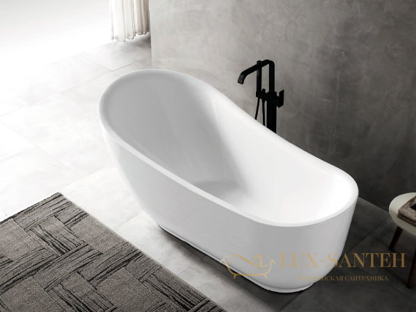 ванна акриловая свободностоящая abber ab9288, белый глянцевый