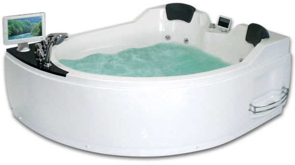 акриловая ванна gemy g9086 o r, цвет белый
