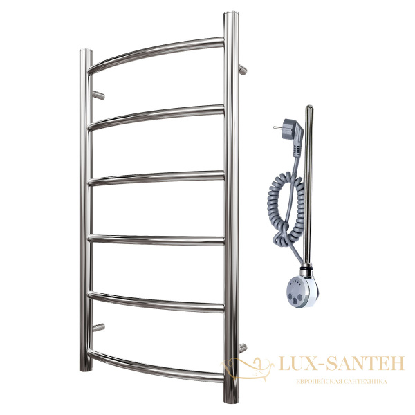 полотенцесушитель 400x800 электрический point афина pn04148e п6 левый/правый, хром