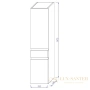 шкаф пенал jacob delafon madeleine 35x147 r eb2069d-j52 черный