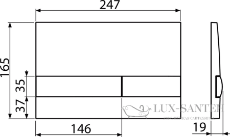 кнопка управления alcaplast m1745, золото