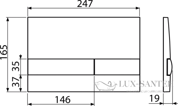 кнопка управления alcaplast m1745, золото
