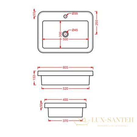 раковина artceram fuori scala tfl034 17 00 встраиваемая сверху 60 см, черный матовый