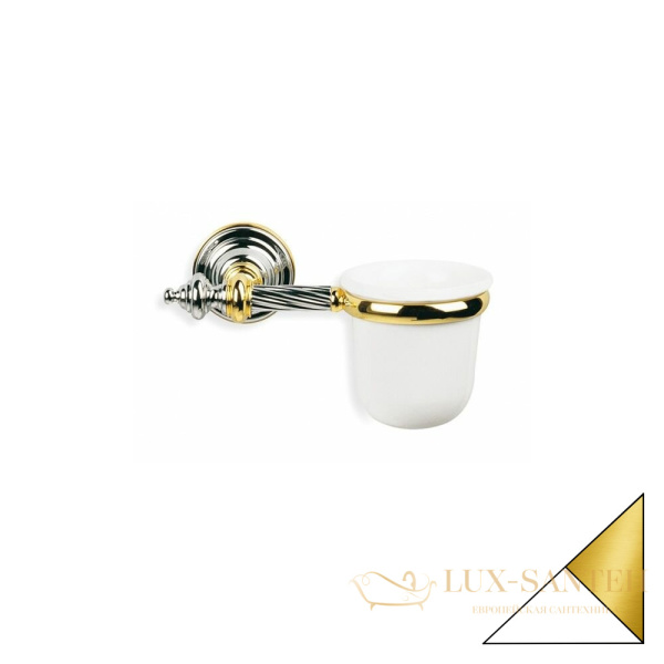 стакан керамический stil haus giunone g10(04) настенный, белый-золото