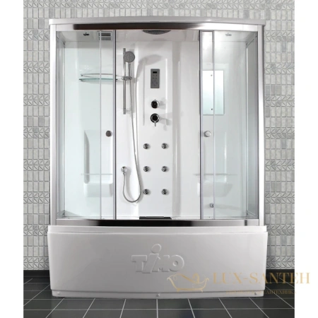 душевая кабина timo lux t-7750 150x90x220 см, стекло прозрачное