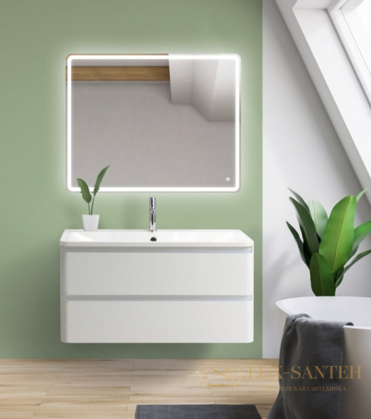 тумба под раковину belbagno albano albano-900-2c-so-bl подвесная, bianco lucido