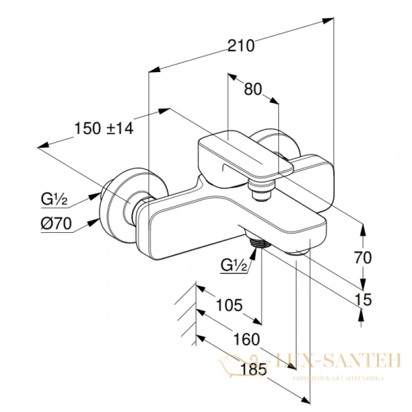 смеситель kludi renon 426915375 для ванны, белый матовый