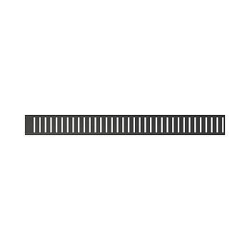 alcaplast pure-black решетка для водоотводящего желоба, черный-мат дизайн pure, нерж. сталь, матовая, 1150 мм pure-1150black, 1150 мм