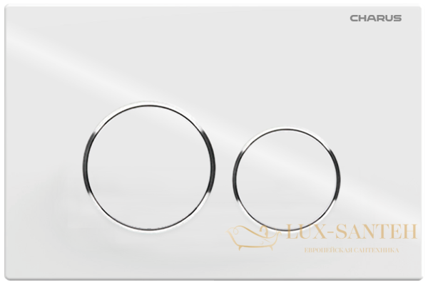 панель смыва charus tm, spazio, fp.330.11.01, белый глянцевый