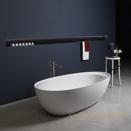 ванна свободностоящая antonio lupi eclipse, eclipse bianco/cr, 1850х955х530h, с д/к хром, cristalplant, белый