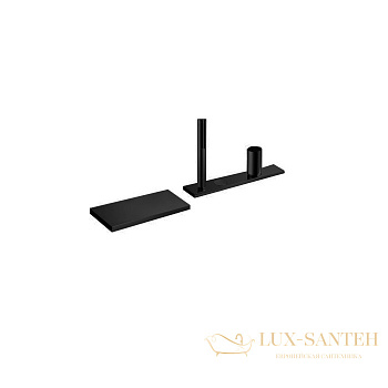 смеситель на борт ванны fantini milano, 31 p5 3065, 4 отверстия, с ручным душем, излив 115 мм, matt gun metal pvd