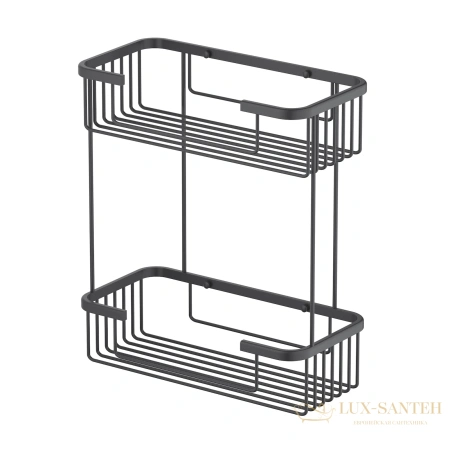полка-решетка двойная timo saona 13083/03, черный матовый