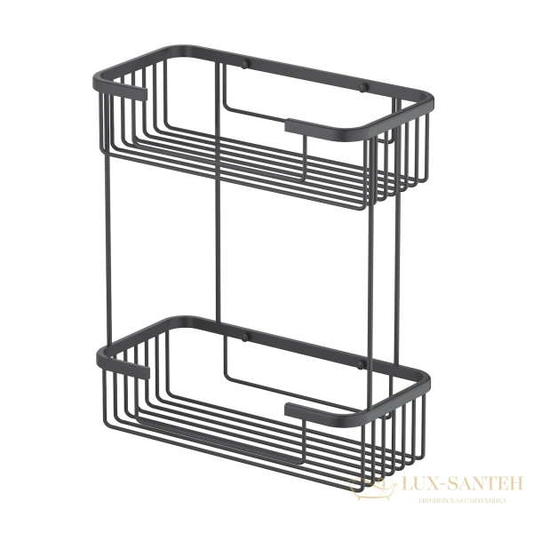 полка-решетка двойная timo saona 13083/03, черный матовый