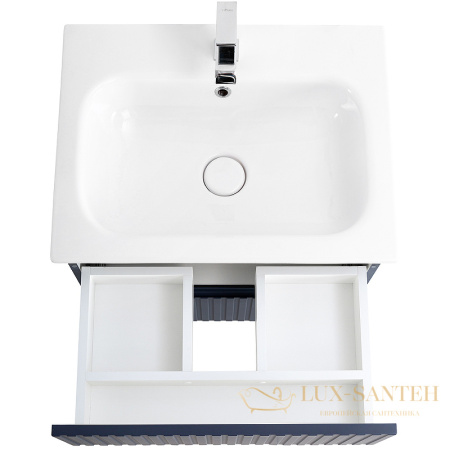 тумба под раковину cezares duet duet-600-2c-so-gr-p 60 см подвесная, grafito