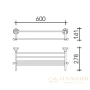 полка для полотенца schein saine chrome 7053042 60 см, хром