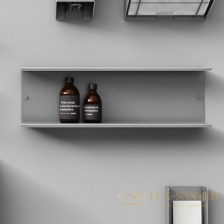 agape mach 2, amc20924sp, полка двойная 60х10х19см, подвесной, цвет сатин