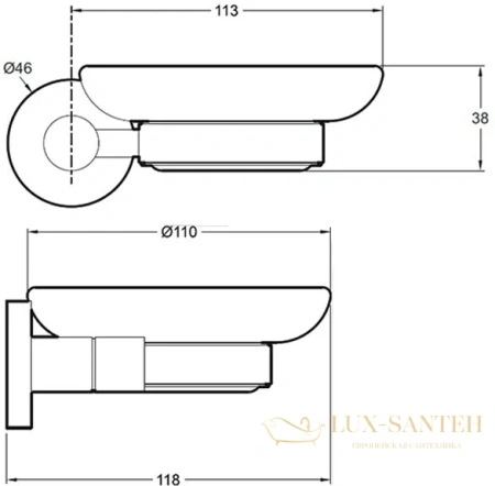 мыльница jacob delafon classique e77827-cp