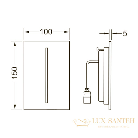 пластиковая лицевая панель смыва для писсуара tecefilo-velvet с ик-сенсором, beige arizona / серовато-бежевый, 9242084