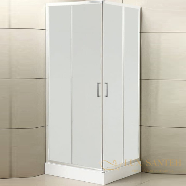 душевой уголок belbagno uno uno-195-a-2-90-p-cr 90х90 см профиль хром, стекло рифленое