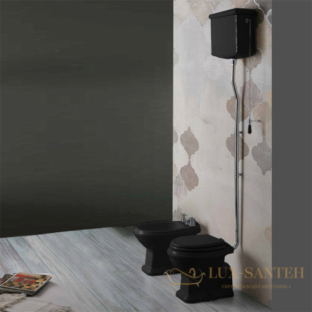 бачок подвесной (для высокой трубы) для унитаза ar801/ar811,simas arcade, ar802 nero, 43x19,5х39 cм, черный