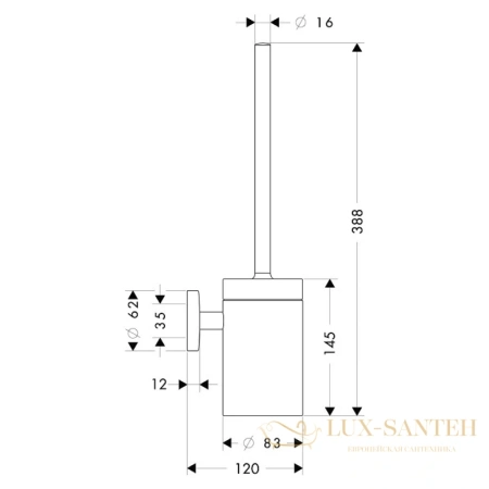 ершик hansgrohe logis 40522820 шлифованный никель