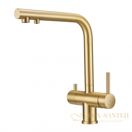 смеситель для кухни под фильтр milacio ultra mcu.559.gd, золото брашированне