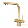 смеситель для кухни под фильтр milacio ultra mcu.559.gd, золото брашированне