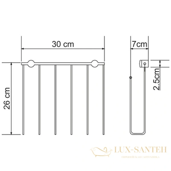 газетница wasserkraft k-311, хром