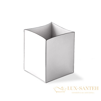 корзина для бумаг напольная decor walther nappa pk, 0938750, натуральная кожа, белый