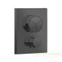 термостат для душа встраиваемый almar core, e176683.ab, на 3 выхода, внешняя часть, черный хром брашированный pvd