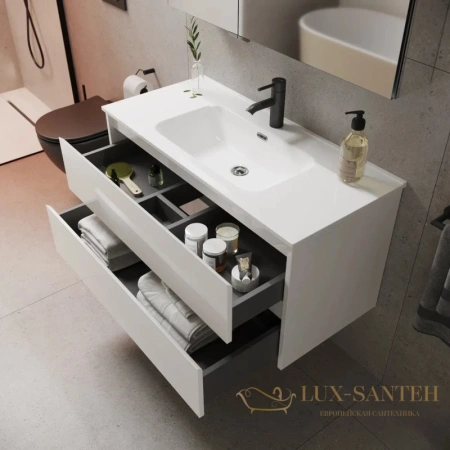 тумба sancos libra lb90w 89 см, белый глянец