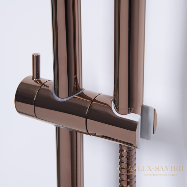 душевая система wasserkraft asphe a17301 250 мм, со смесителем, розовое золото