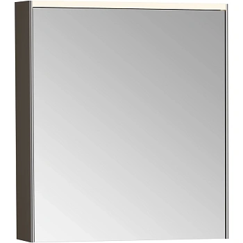 зеркальный шкаф vitra mirrors 66910 62x69,5 r, антрацит глянец