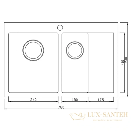 кухонная мойка seaman eco marino smb-7851drs.b, нержавеющая сталь