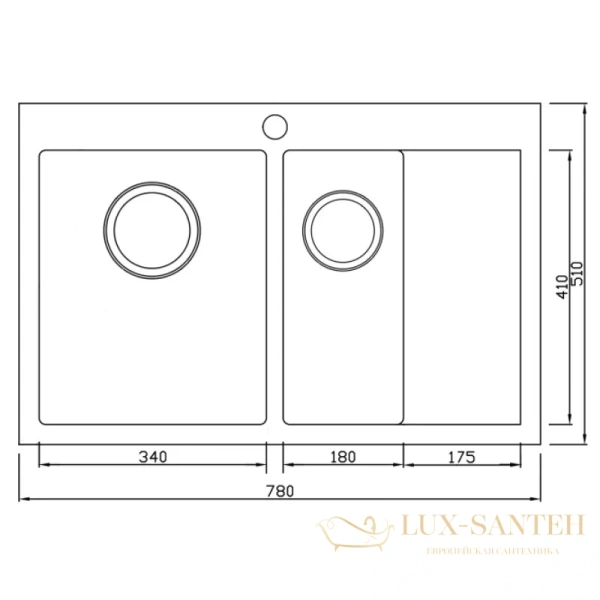 кухонная мойка seaman eco marino smb-7851drs.b, нержавеющая сталь