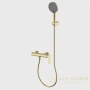 смеситель для  душа aquame monza aqm6313gm, с душевым набором, золото брашированное
