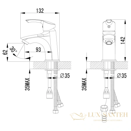 смеситель для раковины lemark plus strike lm1116c