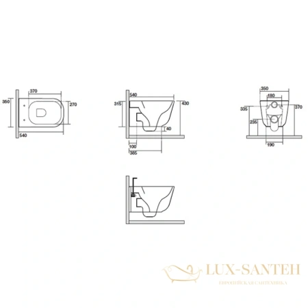 подвесной безободковый унитаз kerasan tribeca 511475, бургундский матовый