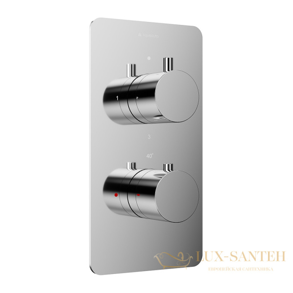 термостат для душа скрытого монтажа aqueduto aceno ace0300, со встроенной частью, на 3 выхода, хром