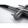 смеситель paulmark salix sa213419-gm для кухни с подключением к фильтру, вороненая сталь
